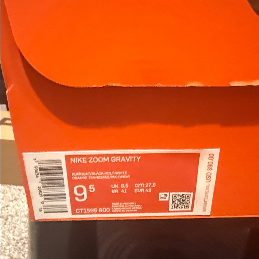 Nike Zoom Gravity in Orange and Black